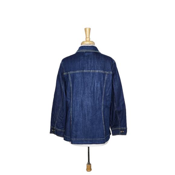 Catherine' Classic Dark Blue Denim Jacket 0X (14/16) NWT - Picture 5 of 8